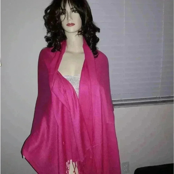 WRAP SHAWL  HOT PINK - Picture 1 of 8